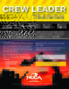 Crew Leader Training – July 15 -16
