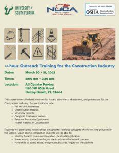 OSHA 10 Hour Class – March 2023