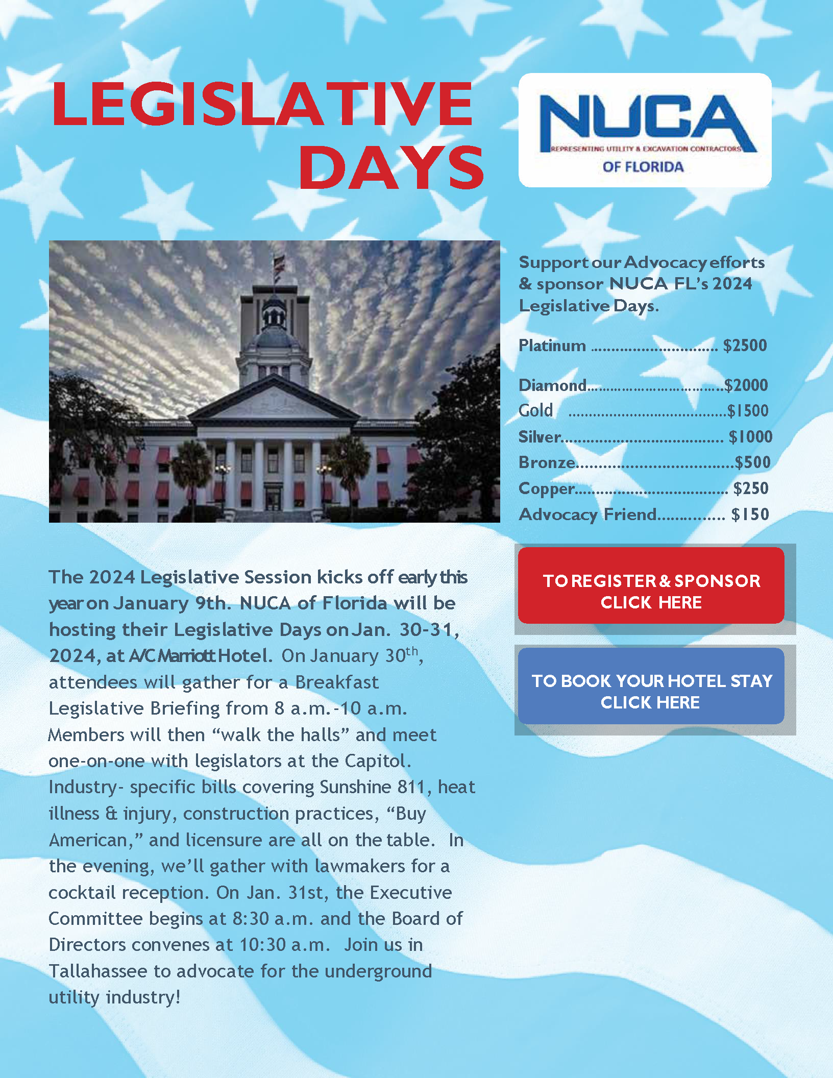 2024 NUCA Legislative Days Flyer
